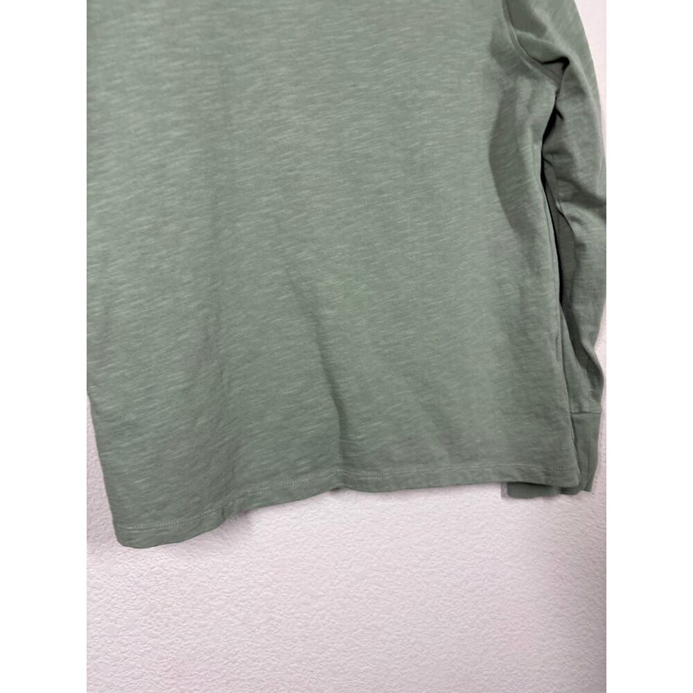 Quince Large 100% Organic Cotton Slub Long Sleeve Tee Sea Spray Green - Picture 6 of 9